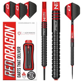 RED DRAGON Milano RS: 22g - Tungsten Steeltip Darts Set with Flights and Stems