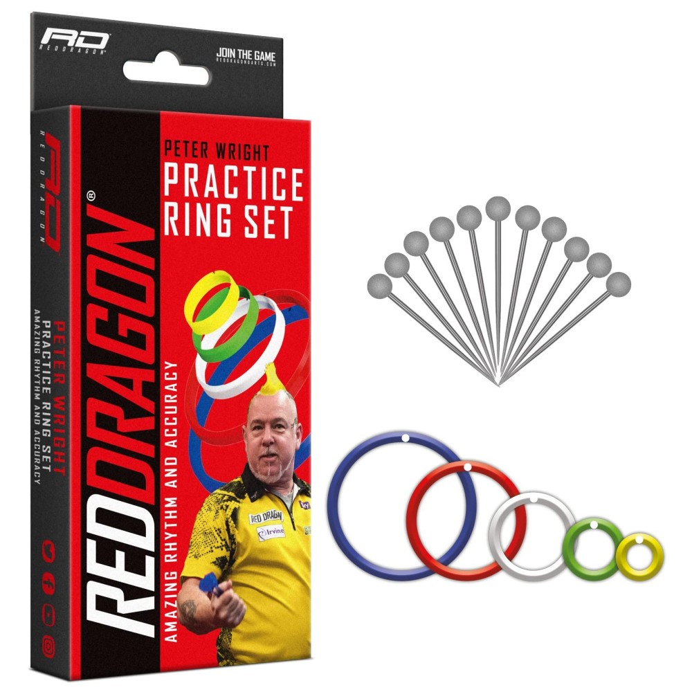 RED Dragon Peter Wright Snakebite Exclusive & Official Darts Practice Rings