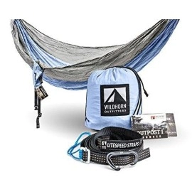 Wildhorn Outpost Double/Single Portable Camping Hammock with Cinch Buckle Tree Straps