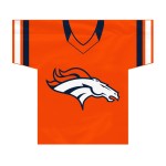 NFL Denver Broncos NFL 2-Sided Jersey Banner, Orange,34