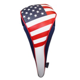 USA Patriot Golf Zipper Head Covers 5 Fairway Woods Headcover U.S.A Neoprene Style Patriotic Driver Fits All Fairway Clubs