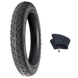 MMG Combo Tire Size 16x2.50 and Inner Tube 16x2.50, Compatible with Electric Bikes, Kids Bikes, Small BMX and Scooters with Rim 12''