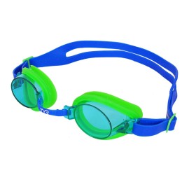 TYR Kids Qualifier Goggles, Green/Blue, One Size