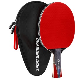 Ping Pong Paddle with Killer Spin + Case for Free - Professional Table Tennis Racket for Beginner and Advanced Players - Improve Your Ping Pong Skills with JT Ping Pong Paddle Set (red)