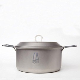 Outpost Titanium, Titanium Cooking Pot, 2500ml, 12.35oz Weight, Great for Camping, Hiking or Picnics