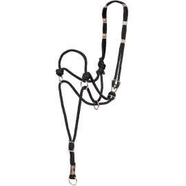 Mustang Be Good Control Poly Rope Halter Black