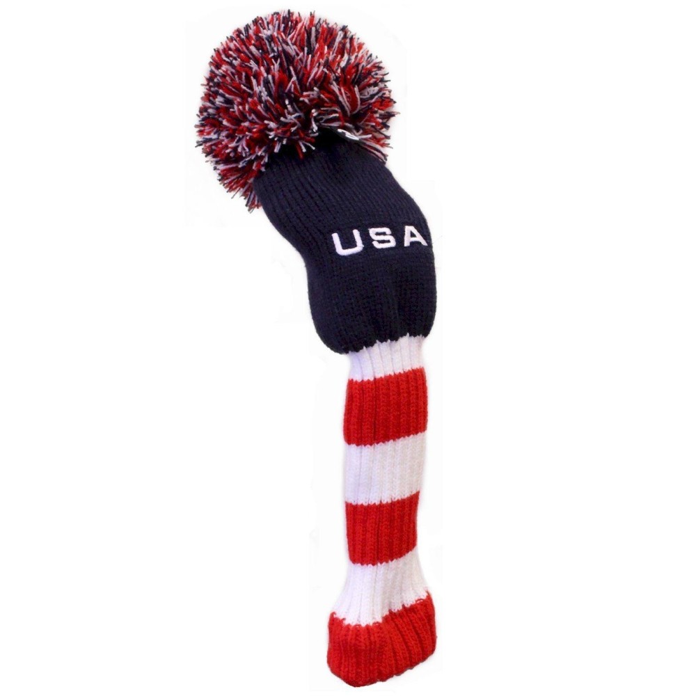 USA Pom Pom Golf Club Head Cover Available in Driver or Fairway/Hybrid Size (Each Sold Separately) (Fairway/Hybrid)