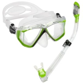 Cressi Pano 4 & Supernova Dry, Clear/Lime