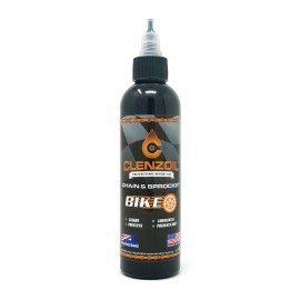 Clenzoil Chain & Sprocket Bike 4 oz. Bottle Cleaner Lubricant Protectant [CLP] Bike Chain Cleaner + Chain Lube in One Wet Lube Application, Dry Lube Performance