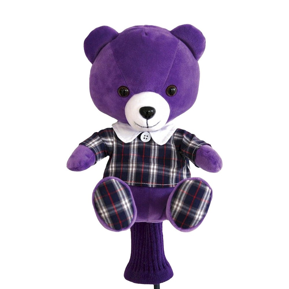 Player Supreme Heady Bear Golf Club Head Covers for Drivers (Peter Purple)