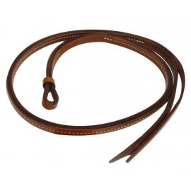 Showman 4 ft Leather Over & Under Whip with Leather Split end Great for Barrel Racing
