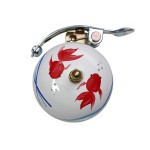 Crane Hand-Painted Bike Bell, AKI (Autumn) Design, Suzu Bicycle Bell, Made in Japan for City Bikes, Cruisers, Road Bikes or MTB, Fits Handlebar diameters 22.2 to 26.0mm