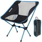 MARCHWAY Ultralight Folding Camping Chair, Portable Compact for Outdoor Camp, Travel, Beach, Picnic, Festival, Hiking, Lightweight Backpacking (Sky Blue)