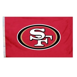 Fremont Die NFL San Francisco 49ers All-Pro Flag with grommets 4 x 6 Team colors