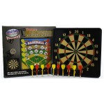 Deluxe 2-in-1 Reversible Magnetic Dartboard (Dart Board) with 10 Darts, Featuring Standard Darts & Baseball Games - Mattys Toy Stop Exclusive