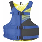 Stohlquist Waterware Fit Adult PFD Life Vest - Coast Guard Approved, Easily Adjustable for Full Mobility, Lightweight Buoyancy Foam, PVC Free Adult Oversize/XL, Blue & Black