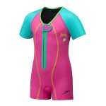 Speedo Unisex-Child UV Thermal Swimsuit Begin to Swim UPF 50 Berry, 7/8 (Big Kids)