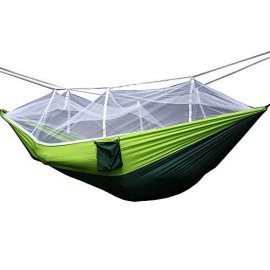 FixtureDisplays? Portable Hammock Jungle Camping with Mosquito Net Outdoor Hanging Sleeping Bed 16117