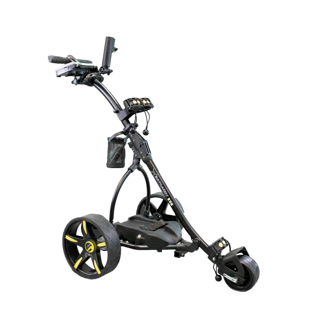 BATCADDY X3R Advanced Lithium 36-Hole Battery Powered Golf Push Cart with Remote, Dual Motor, 9-Speeds and Reverse, Cruise Control, Anti-Tip Wheel, and Downhill Control, Phantom Black