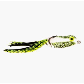 Scum Frog Pro Series Topwater Bass Fishing Hollow Body Frog Lure with Weedless Hooks, Natural Black/Green