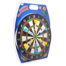 Toyrific Kids 40cm Magnetic Dartboard Set with 6 Magnet Darts, Safe Indoor or Outdoor Dart Game for Kids