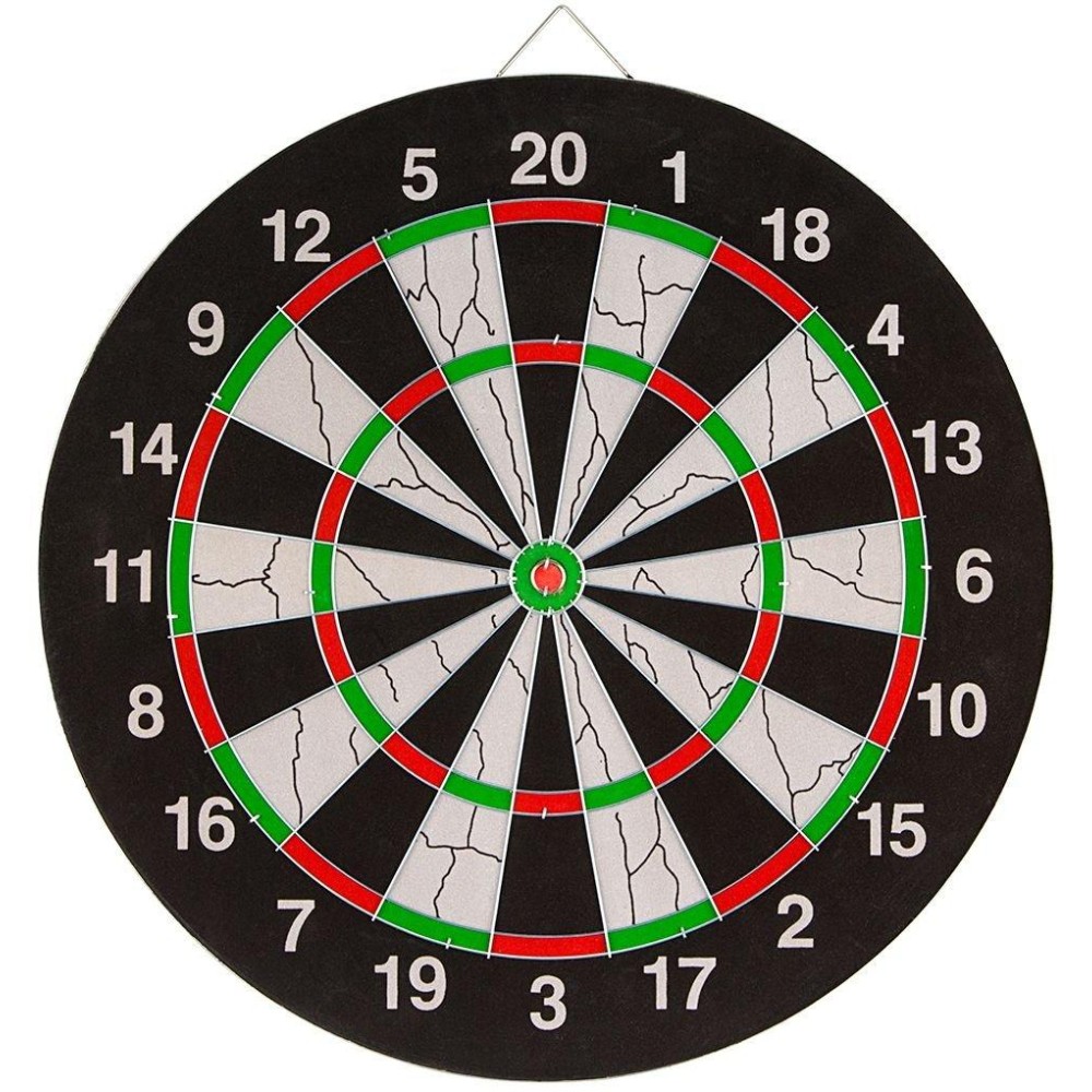 Abbey Unisexs 52AZ Flock Dartboard, Multi-Coloured, One Size