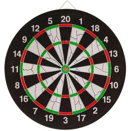 Abbey Unisexs 52AZ Flock Dartboard, Multi-Coloured, One Size