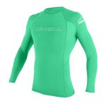 O'Neill Youth Basic Skins UPF 50+ Short Sleeve Rash Guard, Seaglass, 8