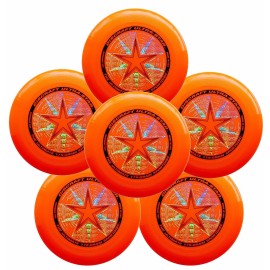 Discraft Ultra-Star 175g Ultimate Frisbee Sport Disc (6 Pack) Orange