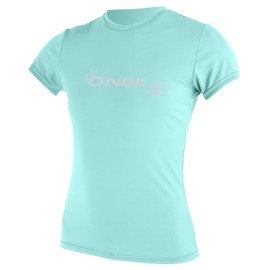 O'Neill Women's Basic Skins Upf 50+ Short Sleeve Sun Shirt, Seaglass, Medium