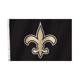 NFL New Orleans Saints Logo 2' x 3' Flag, Black