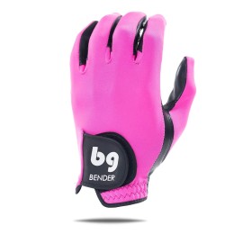 BG Bender Golf Glove Wear On Left (Pink, Mens Medium)