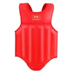 Wesing Martial Arts Muay Thai Boxing Chest Protector MMA Sanda Chest Guard (Red, XL)