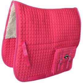 CHALLENGER Horse Quilted English Saddle PAD Pink Fleece Padded Aussie Australian 7275