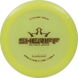 Dynamic Discs Lucid Sheriff Distance Driver Golf Disc [Colors may vary] - 170-172g