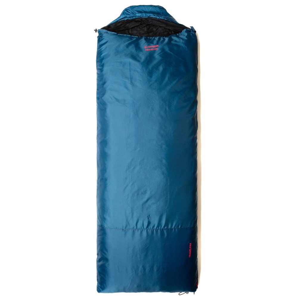 Snugpak Travelpak Traveler Sleeping Bag with Mosquito Net, Lightweight Left Hand Zip, Petrol Blue