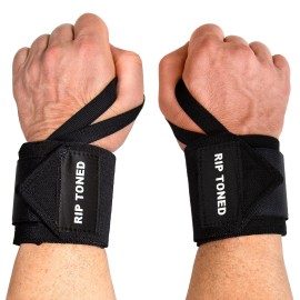 Rip Toned Weight Lifting Wrist Wraps for Weightlifting Men, Women | Gym Wrist Wraps Powerlifting Wrist Support for Weightlifting | Gym Accessories for Men w/Thumb 18