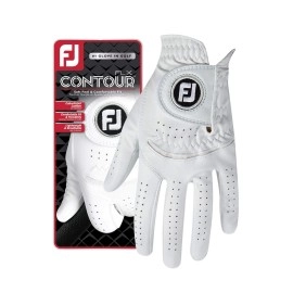 FootJoy Mens Contour FLX Prior Generation Golf Glove Pearl Medium/Large, Worn on Left Hand