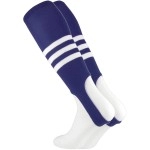 TCK Striped Baseball Stirrups Pattern B (Navy/White, Large)