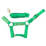 HalterUp Miniature Donkey Halters and Lead Ropes (2 Item Bundle) Available in 10 Colors (Green, Medium)