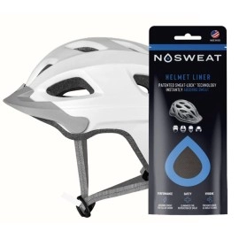 Bicycle & Bike Helmet Sweat Liner by NoSweat - Made in USA - Patented SweatLock Technology