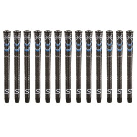 SuperStroke Cross Comfort Black/Blue Standard 13 Piece Golf Grip Bundle