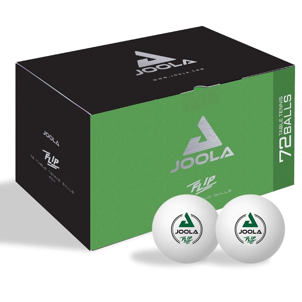 JOOLA Unisex Adult FLIP White 40+ 72 Tt-Balls - White,