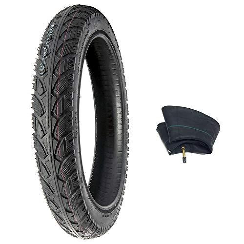 MMG Bundle Combo Tire and Inner Tube Size 16 x 2.50 (12 Inches Rim) Black Sidewall Electric Bikes, Kids Bikes, BMX Bicycles