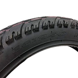 MMG Bundle Combo Tire and Inner Tube Size 16 x 2.50 (12 Inches Rim) Black Sidewall Electric Bikes, Kids Bikes, BMX Bicycles