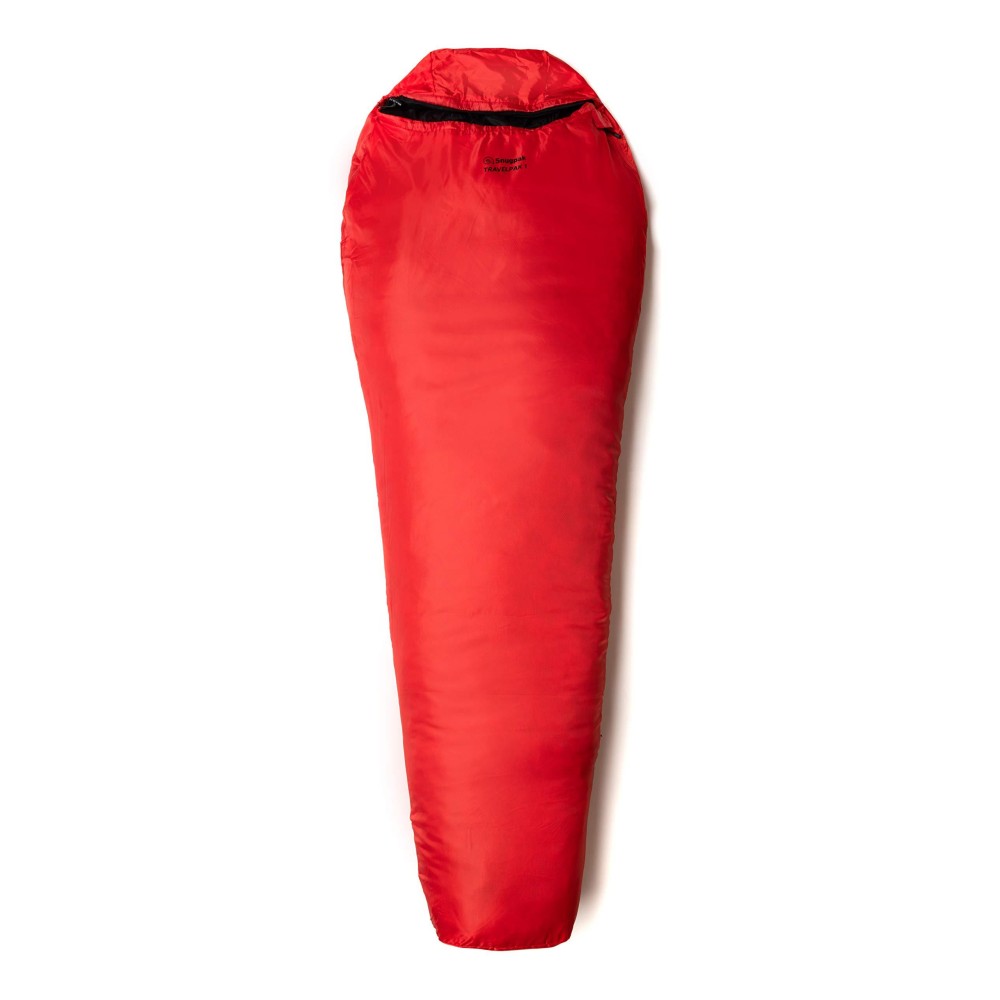 Snugpak Travelpak 1 Sleeping Bag with Mosquito Net, 45 Degree, Left Hand Zip, Flame Red