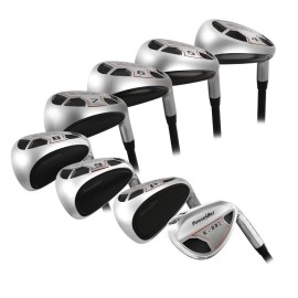 Mens Powerbilt Golf EX-550 Hybrid Iron Set, which Includes: #4, 5, 6, 7, 8, 9, PW +SW Senior Flex Right Handed New Utility A Flex Club