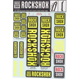 RockShox Decal Kit, 30/32mm, Yellow Color Matching