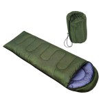 Lightweight Portable Waterproof Double Or Single Envelope Mummy Sleeping Bag Compression Sack for Backpacking Travel Hiking Camping 3-4 Season Cold Weather by Hi Suyi