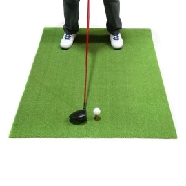 Orlimar Golf Mat, Practice Indoor or Outdoor, 3x 5Artificial Turf Hitting Mat with Rubber Tee